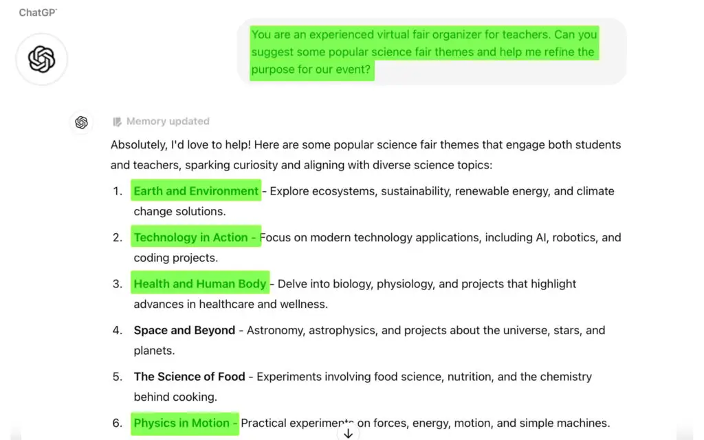 AI prompt ideas for teachers